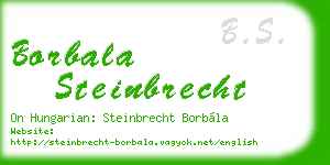 borbala steinbrecht business card